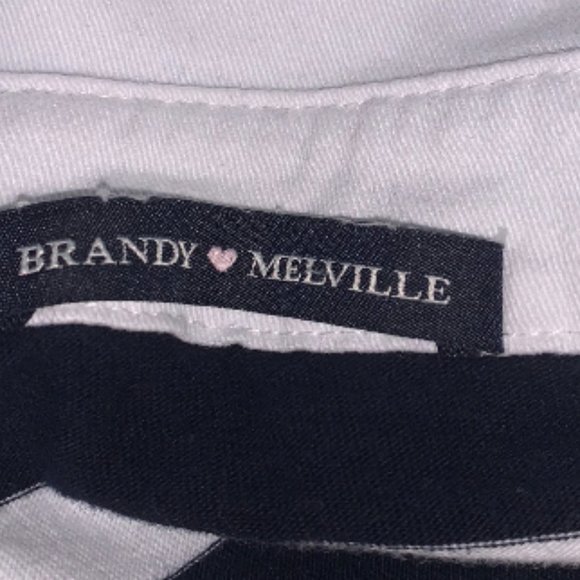 Striped Collared Navy and White Brandy Long Sleeve - Picture 3 of 4